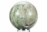 Polished Lemon Chrysoprase Sphere - Western Australia #360347-1
